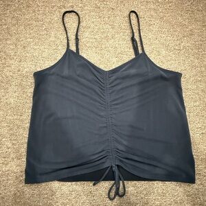 Express Black Tank Top with drawstring front, Woman’s medium